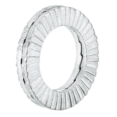Tough As Nails 40 Pack Wedge Locking Washers For 3/8 Inch Bolts Heavy Duty Manganese Steel Fasteners, detailed view of heavy-duty washer.