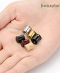 0G Ear Tunnel Plug Set Wood And Stainless Steel Double Flared Saddle Plugs For Piercing And Stretching 6 Pairs 8mm