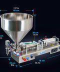 Kickass Precision Pneumatic Liquid Filling Machine, 10 to 100 ML stainless steel pump with large funnel for viscous liquids.