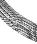 Marine Grade 304 Stainless Steel Aircraft Cable Wire Rope 1/16 Inch 33 Ft With 7x7 Strand Core, coiled rope visible.