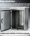 Heavy Duty Stainless Steel EV Charger Cover And Outdoor Wall Enclosure with internal galvanized steel plate for easy installation.