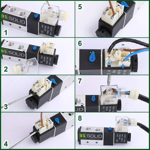1/4 Inch NPT Pneumatic Electric Solenoid Valve 3 Way 2 Position DC 24V For Air Control Systems Fast Response