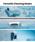 Hydro 4 Inground Pool Vacuum Cleaner With 50ft Corded Cable cleaning floor, waterline, and walls in pool.