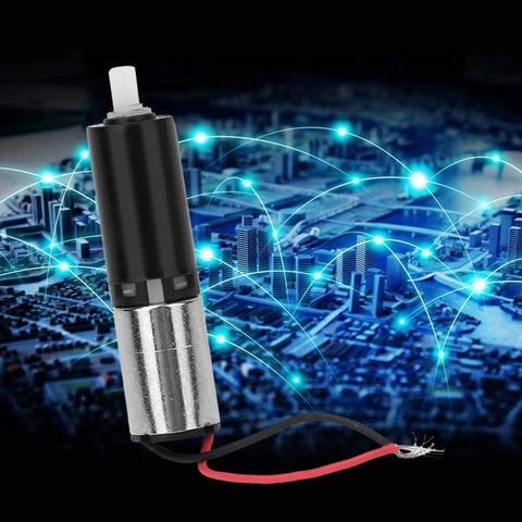 6mm precision micro planetary gear motor, DC 3V, metal body, red and black wires, Amazon brand