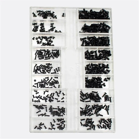 Top Shelf Micro Screw Kit With Dependable Driver Ideal For Glasses Laptops Watches And Electronics Back Covers Rust Proof precision screws in labeled case.