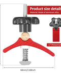 T Track Hold Down Clamps Kit 2.68 Inch Long Heavy Duty Aluminum Red, showing size details and material composition for CNC Machines.