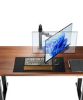 Single Computer Monitor Stand With Cable Management And Height Adjustable VESA Desk Arm Mount for 13 to 30 Inch Screens on desk