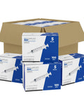 5mL Sterile Luer Slip Syringes Bulk Case, Individually Wrapped, 1600 Count Across 16 Boxes Of 100, Great For Medical, Lab, Or Veterinary Use, Precise Dosing, Hygienic, Easy Draw And Safe Handling, boxed 5 mL syringes