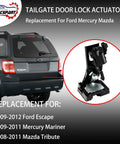 Rear Liftgate Lock Actuator Replacement For Ford Escape 2009 To 2012 Mazda Tribute 2008 To 2011 Mercury Mariner 2009 To 2011 Tailgate Latch Actuator OE Style Direct Fit Plug And Play Rust Resistant Steel Housing with ford vehicle and actuator