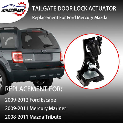 Rear Liftgate Lock Actuator Replacement For Ford Escape 2009 To 2012 Mazda Tribute 2008 To 2011 Mercury Mariner 2009 To 2011 Tailgate Latch Actuator OE Style Direct Fit Plug And Play Rust Resistant Steel Housing with ford vehicle and actuator