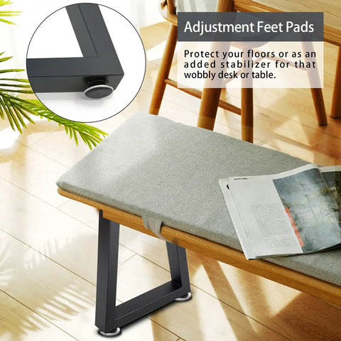 16 Inch Metal Table Legs Heavy Duty Trapezoid Style for Benches with Adjustment Feet Pads