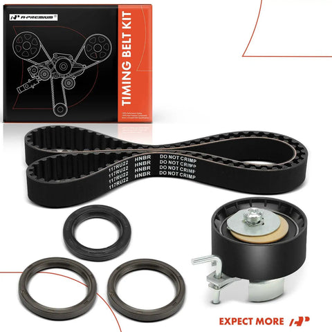 Engine Timing Belt Kit With Tensioner And Seals For Ford Fusion Escape Fiesta Transit Connect DOHC Turbocharged L4 1.5L 1.6L