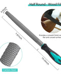 Kickstart Your Carpentry Game With This Hella Durable Eight Inch Wood Rasp File Set featuring a half round 7.87-inch carbon steel file.