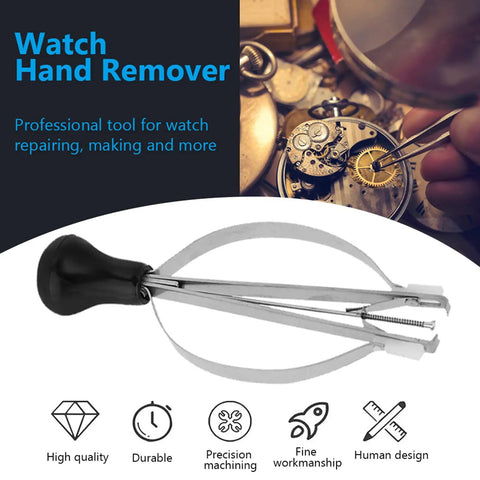 Watch Hand Remover Tool With Compression Spring Hand Puller Lifter For Pro Watch Repair Gear Non Scratch Plastic Tips Center Plunger Keeps Hands Steady Professional Watchmaker Accessory