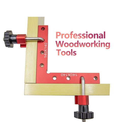 90 Degree Positioning Squares Right Angle Clamps For Woodworking, 140mm Aluminum Alloy Corner Clamp on wood frame