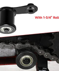 Mini Bike Chain Tensioner Kit With 420 Chain 42 Links For Predator 212 OHV Mini Bikes And Coleman CT200U visible with roller