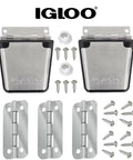 Heavy Duty Stainless Steel Cooler Parts Kit With Beefy Latches Hinges And Marine Grade Screws That Fit 50 To 165 Quart Ice Chests And Keep Your Chill Rig Frosty All Summer Long.