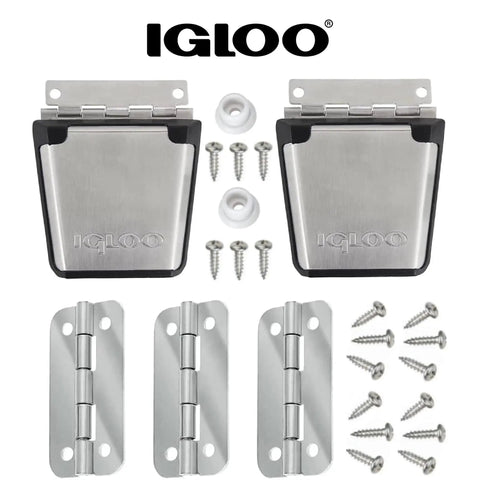 Heavy Duty Stainless Steel Cooler Parts Kit With Beefy Latches Hinges And Marine Grade Screws That Fit 50 To 165 Quart Ice Chests And Keep Your Chill Rig Frosty All Summer Long.