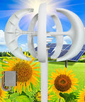 Vertical Axis Wind Turbine Kit With Five Blades, 16000W Peak Output, 12V/24V/48V Systems, Three Phase Permanent Magnet Generator