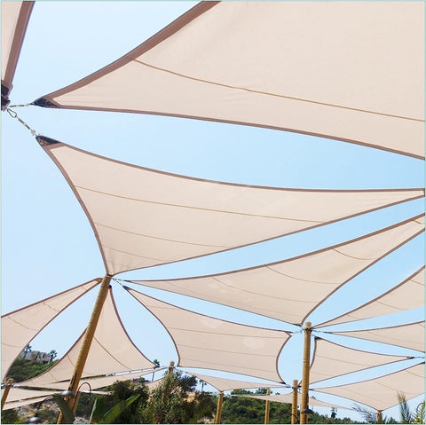 Heavy Duty Shade Sail Hardware Kit With Winches And Wire Rope Rust Free Stainless Steel Sun Shade Hardware Kit For Rectangle Square Triangle Shade Sail Installation 71 Pieces covering a patio.
