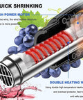 Heavy Duty 50Mm PVC Capsule Heat Shrink Gun With Digital Display And Adjustable Speed Control showing heating wire and power motor.