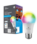 Smart LED Light Bulb Color Changing With WiFi And Bluetooth, Plug And Play Voice Control With Alexa And Google Home, A19 Shape, 1 Pack, No Hub Required, Remote Or App Control, with packaging
