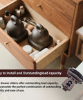 Two Pack 16 Inch Center-Track Drawer Slides With Stops And Rollers For Easy Glide And Smooth, Stable Operation, Heavy Duty Metal Rails Compatible With Rite-Trak II Style Drawers In Dressers, Nightstands, Cabinets And Closets, installed in a wooden dresser drawer