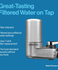 Replacement Faucet Water Filter For Faucet Mount Chrome Finish Twin Pack Reduces Lead Up To 99 Percent And Removes 60 Contaminants