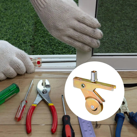 Installation of sliding screen door with tools and 4 Pack Sliding Screen Door Rollers With 1 Inch Concaved Steel Ball Bearings Spring Loaded Arm.