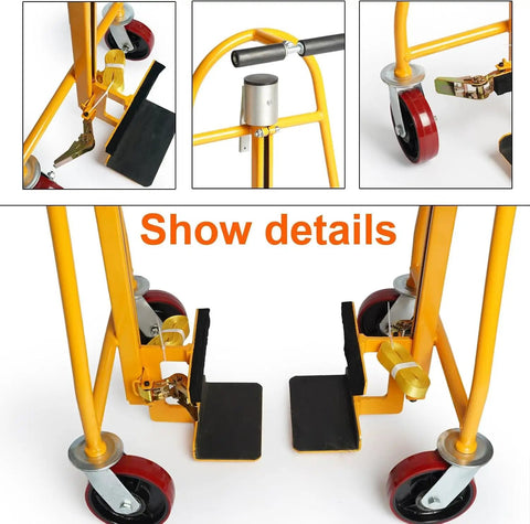 Heavy Duty Manual Furniture Mover Tool Set And Rugged Moving Dollies with two platforms and wheels, designed for smooth package handling.