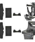 Drop Away Arrow Rest Felt Kit with 2 pairs felt tapes and arrow holder pads for compound bows, adhesive backing shown in detail.