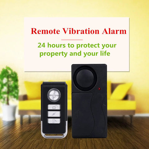 Wireless Anti Theft Vibration Alarm For Doors And Windows With 4 Sensors And 2 Remote Controls 110dB Loud Burglar Alarm for Security