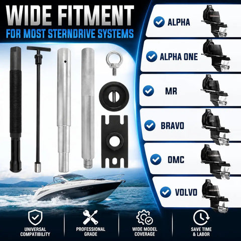 Pro Grade Engine Alignment Tool And Gimbal Bearing Installer Puller Set For Alpha Alpha 1 MR Bravo OMC Volvo MerCruiser Sterndrives