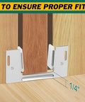 8 Piece Pocket Door Bottom Guide Set For Hidden Sliding Doors, jamb mounted steel bracket fitting 1-3/8 inch thick doors