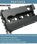 Valve Cover Kit With Gaskets Bolts And Oil Filler Cap For Chevy Cruze Sonic Trax Aveo Saturn Astra Pontiac G3 1.6L 1.8L Replacement Part Numbers 55558673 55564395 264920 displayed prominently.