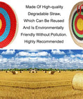 Traditional Solid Straw Archery Target With Colored Rope Face And Three Layer Design For Backyard Practice Handmade Eco Friendly