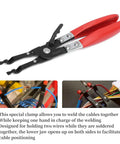 Car Soldering Pliers Multi-Function Wire Welding Clamp with ergonomic grip and red handles for auto maintenance and repairs