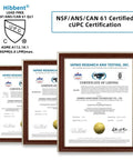 NSF/ANS/CAN 61 Certified cUPC Certification for Real Deal Pull Down Kitchen Faucet Replacement Sprayer Head with dual push buttons.
