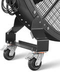 Kick Heat To The Curb With This 59 Inch Portable Industrial Fan featuring robust casters for easy mobility in warehouses.