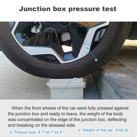 Car wheel testing rugged large waterproof electrical enclosure box IP67 outdoor junction box made from ABS plastic with clear cover