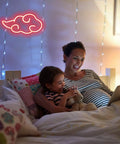 Anime Neon Sign Cloud LED Wall Light With Dimmable USB Power For Bedroom Game Room Man Cave Party Decor glowing on wall
