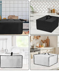 Grid image of Coffee Marker Cover for Keurig K-Mini Mate Single Serve in black and white, depicting dustproof nylon cases.
