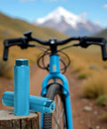 Two Blue Aluminum Alloy Anti Skid BMX Bike Pegs for Mountain Bikes Universal Fit Three Eighths Inch Axles Rear Durable
