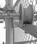 Heavy Duty Chain Link Gate Track Wheel Roller Set For 2 Inch Gate Frames And 1-5/8 Inch Track Pipe Two Wheels Included view