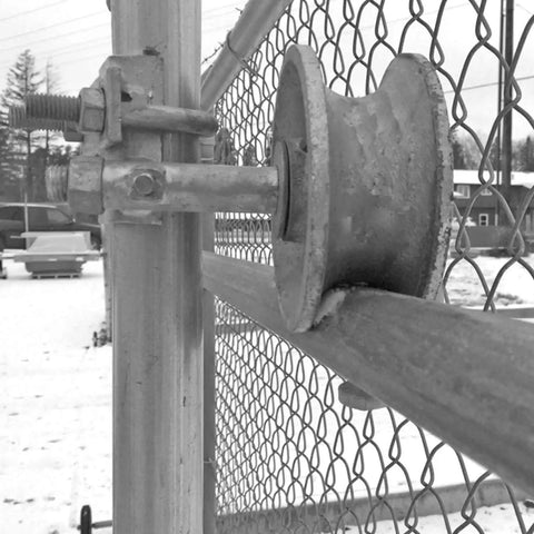 Heavy Duty Chain Link Gate Track Wheel Roller Set For 2 Inch Gate Frames And 1-5/8 Inch Track Pipe Two Wheels Included view