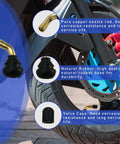 Two Pack PVR50 Valve Stem Set Bent 135 Degree Angled Snap In Tubeless Tire Valve Stems Brass With Rubber Base Universal Rim Replacement For Motorcycle Scooter ATV