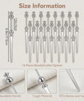 16 Piece Beadable Letter Opener Blanks In Stainless Steel For DIY Crafting And Envelope Slitting With Beading Holes, size details