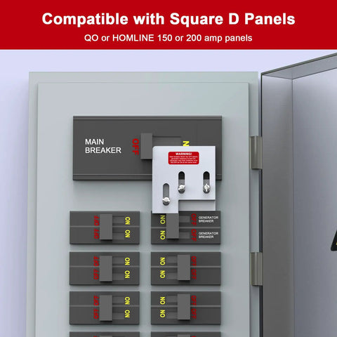 Generator Interlock Kit For Square D QO And Homeline Panels, 150A Or 200A, installed in breaker panel