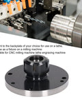 Collet Lathe Chuck ER32 D125 with 0.005 accuracy in CNC milling machine setup, carbon steel, 7 hole fixture.