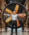 Heavy Duty Industrial Floor Fan With Badass Airflow And Adjustable Height Tough Steel Build For Fast Workshop Warehouse And Farm Cooling Performance in a store.